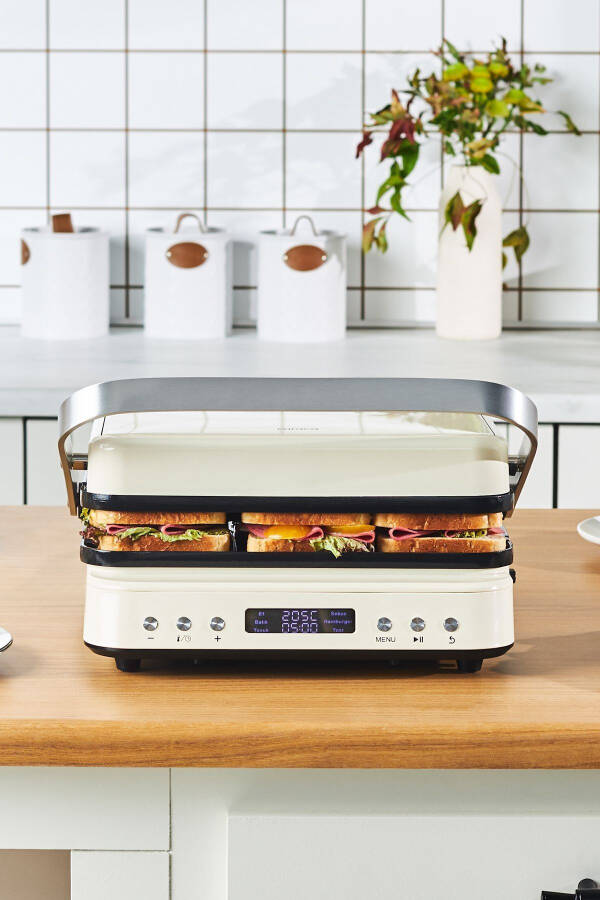 Presto 2 ta 1 ta Raqamli 2009 Grill va Toaster 6 Tilim 2000W - 1