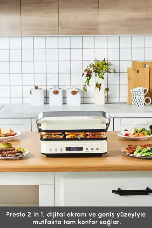 Presto 2 ta 1 ta Raqamli 2009 Grill va Toaster 6 Tilim 2000W - 4