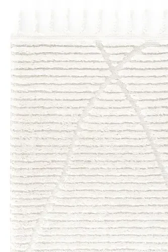 Pretty Antrasit Yuviladigan Kabartmali Yumshoq Bubble Gilam Sirpanmaydigan Sun'iy Mo'ynali Quyon Post Peluş Gilam - Krem 7 - 2