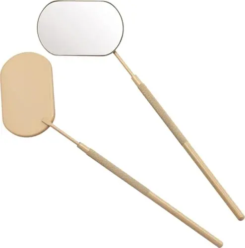 Pretty memory Large Lash Mirror, Stainless Steel Eyelash Mirror, Makeup Mirror for Lash Extension Supplies (Skin Color) - 1