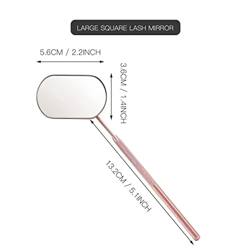 Pretty memory Lash Mirror, 2.2Inches Stainless Steel Makeup Mirror, Eyelash Extensions Accessories for Lash Extension Supplies, Lash Tech Must Haves (Rose Gold) - PRETTY (1)