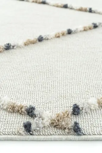 Pretty White Washable Embossed Fluffy Bubble Rug Non-Slip Faux Fur Carpet Rabbit Fur Plush Rug-Cream Beige - 13