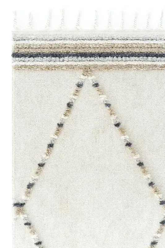 Pretty White Washable Embossed Fluffy Bubble Rug Non-Slip Faux Fur Rug Rabbit Fur Plush Carpet-Cream Beige - 3