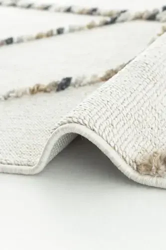 Pretty White Washable Embossed Fluffy Bubble Rug Non-Slip Faux Fur Rug Rabbit Fur Plush Carpet-Cream Beige - 5