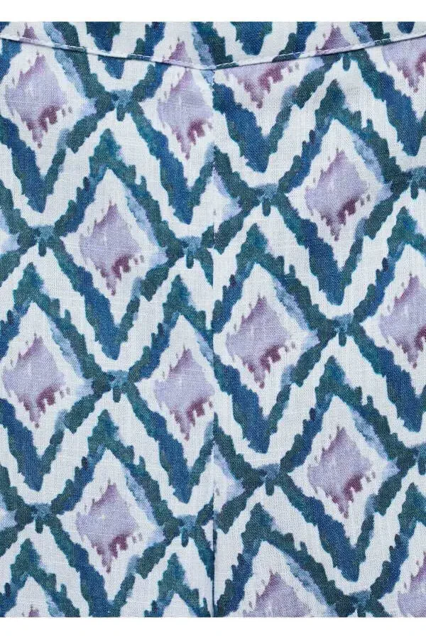 Прямые брюки с узором - 6