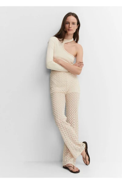 Прямые брюки со складками - 5