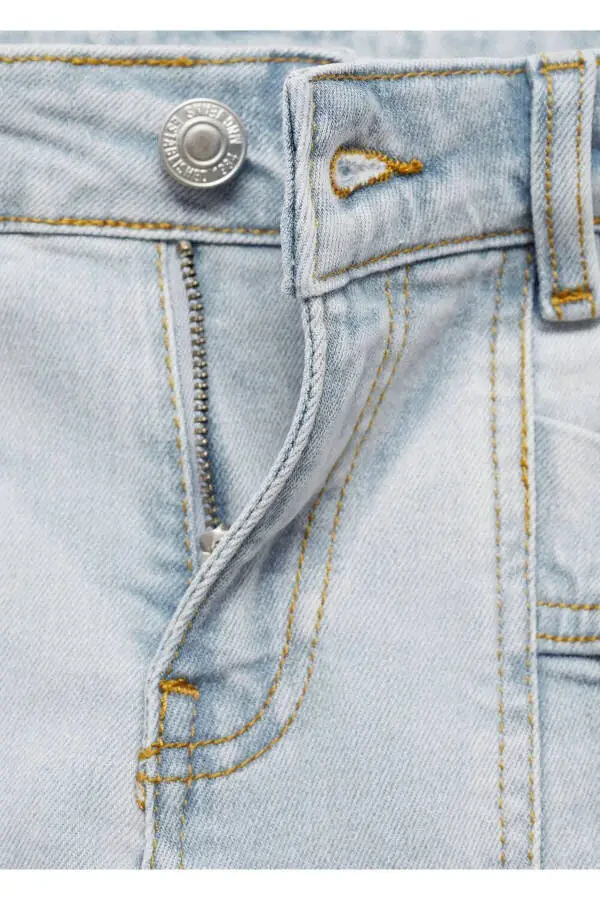 Прямые укороченные джинсы-капри - 6