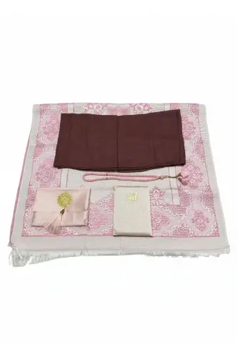 Приданое Коврик, Подарок, Приданое Невесты из 5 частей, Бархатный коврик, Ясин, Четки, Шаль, Молитва, Хадж, Умра - 5