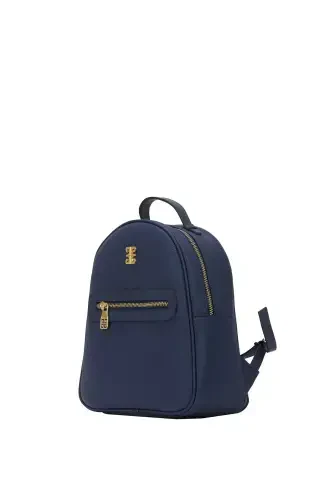 Print Dark Blue Women's Backpack 05PO22Y1541-Print Dark Blue - 3