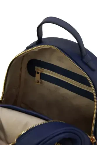 Print Dark Blue Women's Backpack 05PO22Y1541-Print Dark Blue - 5