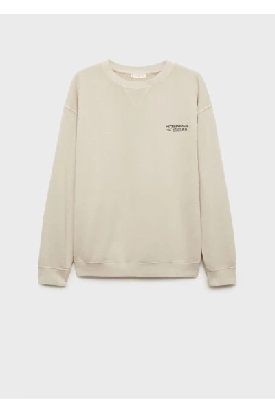 Printed and patterned sweatshirt - MANGO TEEN