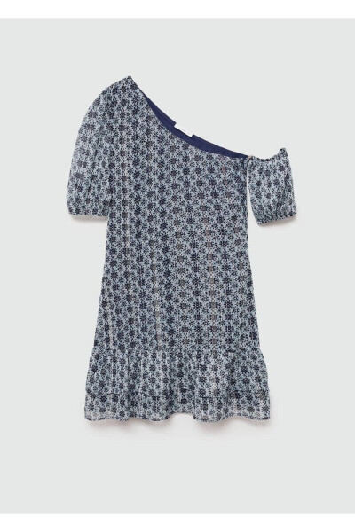 Printed Asymmetric Dress - 3