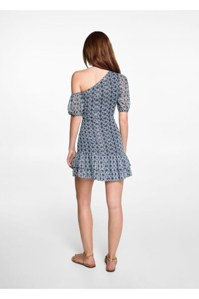 Printed Asymmetric Dress - 4