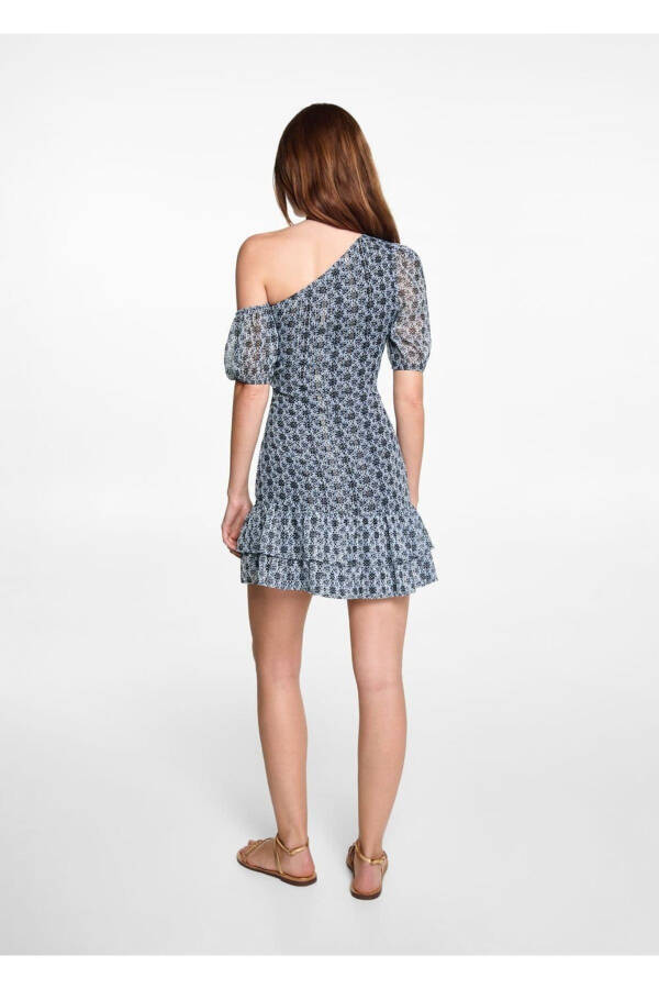Printed Asymmetric Dress - 4