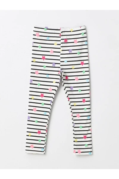 Printed Baby Girl Leggings with Elastic Waistband (2 Pack) - 4