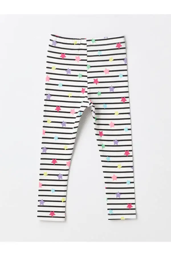 Printed Baby Girl Leggings with Elastic Waistband (2 Pack) - 5