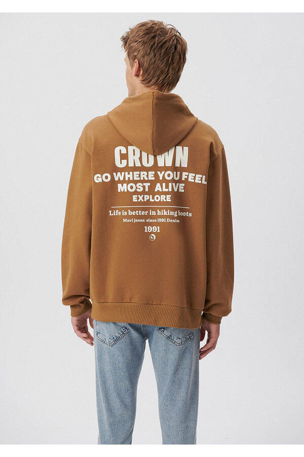 Printed Beige Sweatshirt (0S10047-71572) - 4