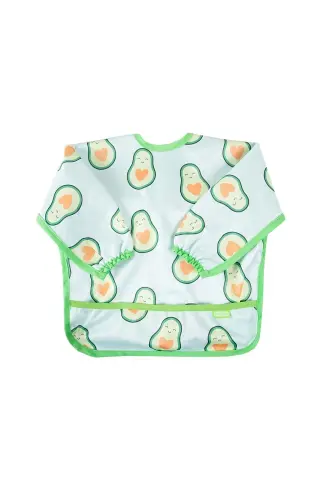 Printed BLW Sleeve Bib Avocado Pattern - BABYJEM (1)