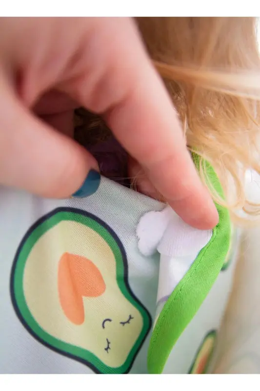 Printed BLW Sleeve Bib Avocado Pattern - 4