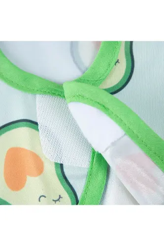 Printed BLW Sleeve Bib Avocado Pattern - 6