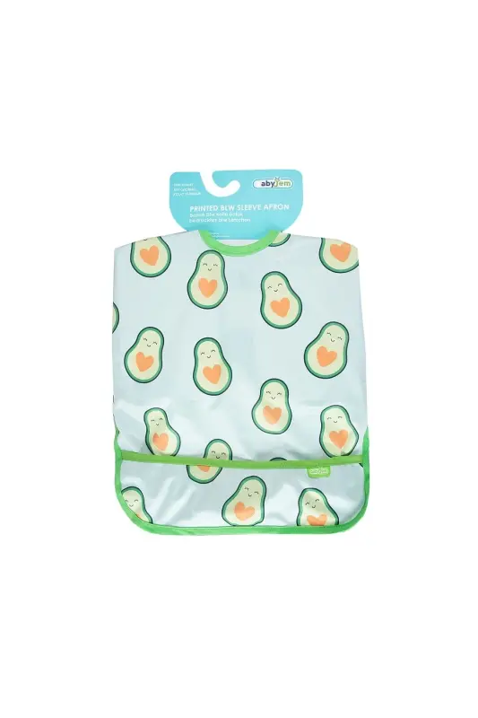 Printed BLW Sleeve Bib Avocado Pattern - 7