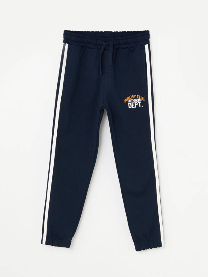 Printed Boys Jogger Sweatpants with Elastic Waistband - 1