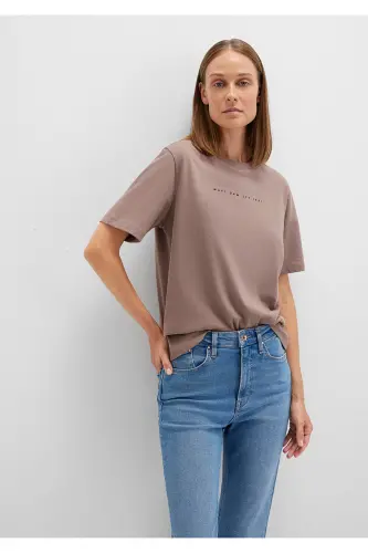 Printed Brown T-Shirt Regular Fit - MAVI (1)