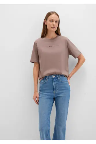 Printed Brown T-Shirt Regular Fit - 3