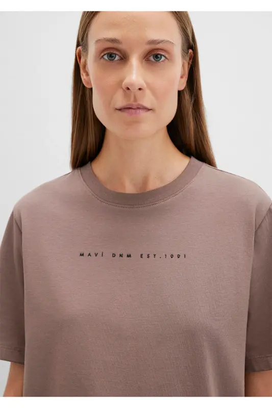 Printed Brown T-Shirt Regular Fit - 7
