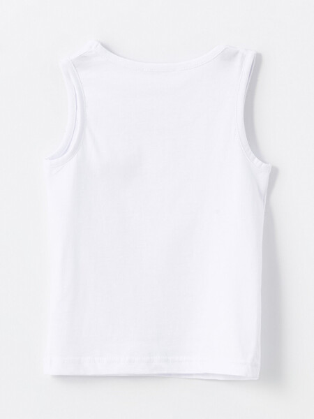 Printed Crew Neck Baby Boy Tank Top - 6