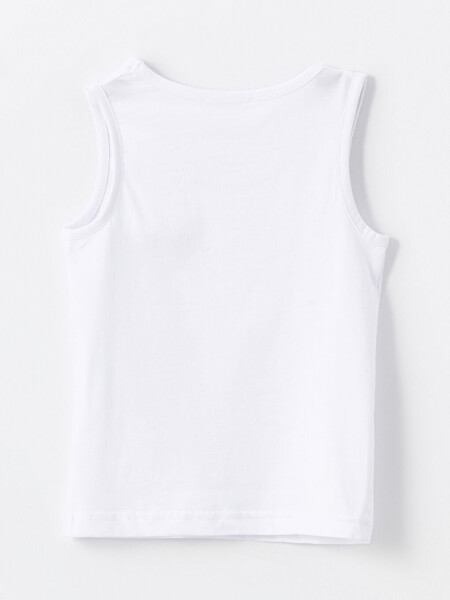 Printed Crew Neck Baby Boy Tank Top - 3