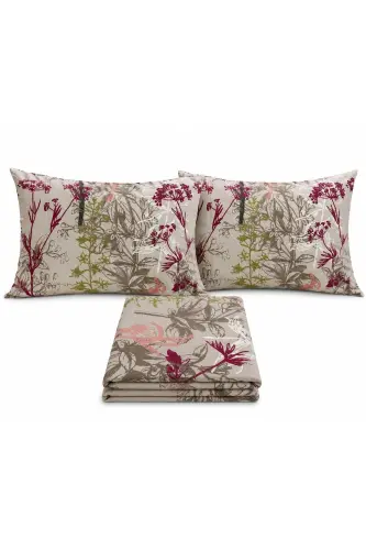 Printed Double Bed Urla Beige Quilt Set - EPONJ HOME (1)