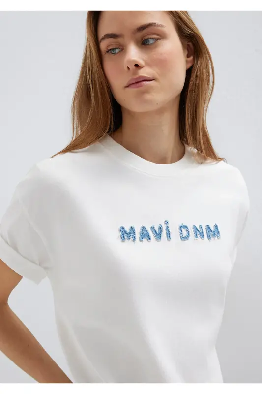 Printed Ecru T-shirt Loose Fit / Oversize 16 - 3