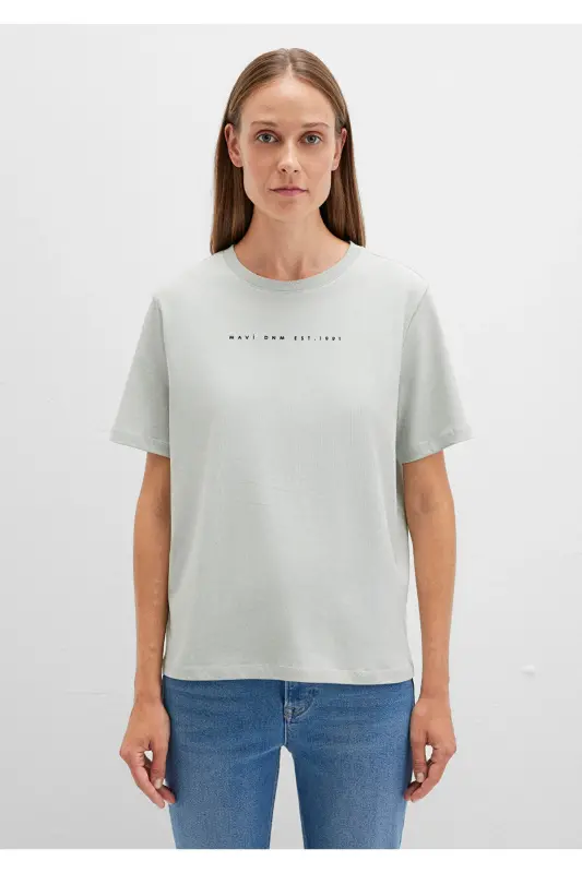Printed Green T-shirt Regular Fit 16 - 3