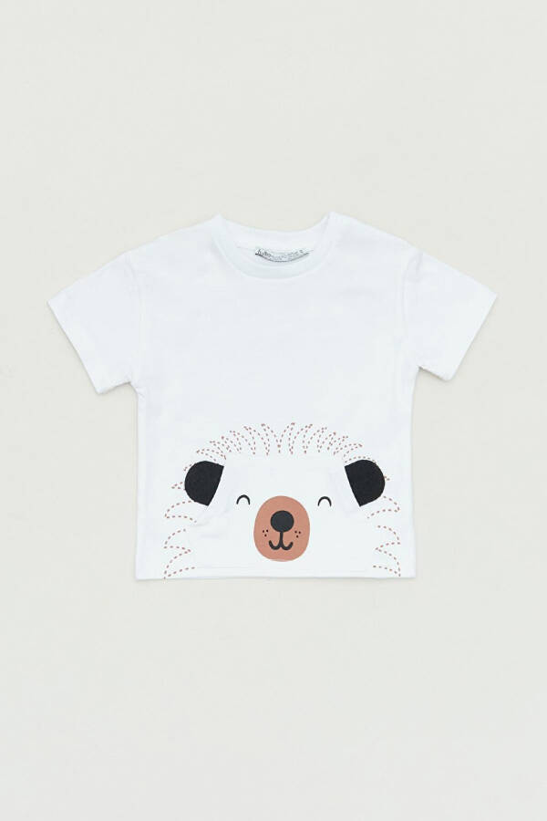 Printed Kangaroo Pocket Boys T-Shirt - 4