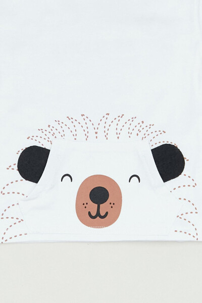 Printed Kangaroo Pocket Boys T-Shirt - 6