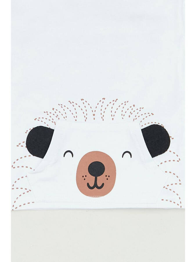 Printed Kangaroo Pocket Boys T-Shirt - 3