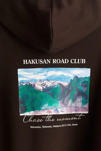Printed, loose fit hoodie - H&M (1)