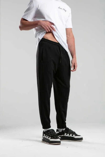 Printed Men's Jogger Black - 8