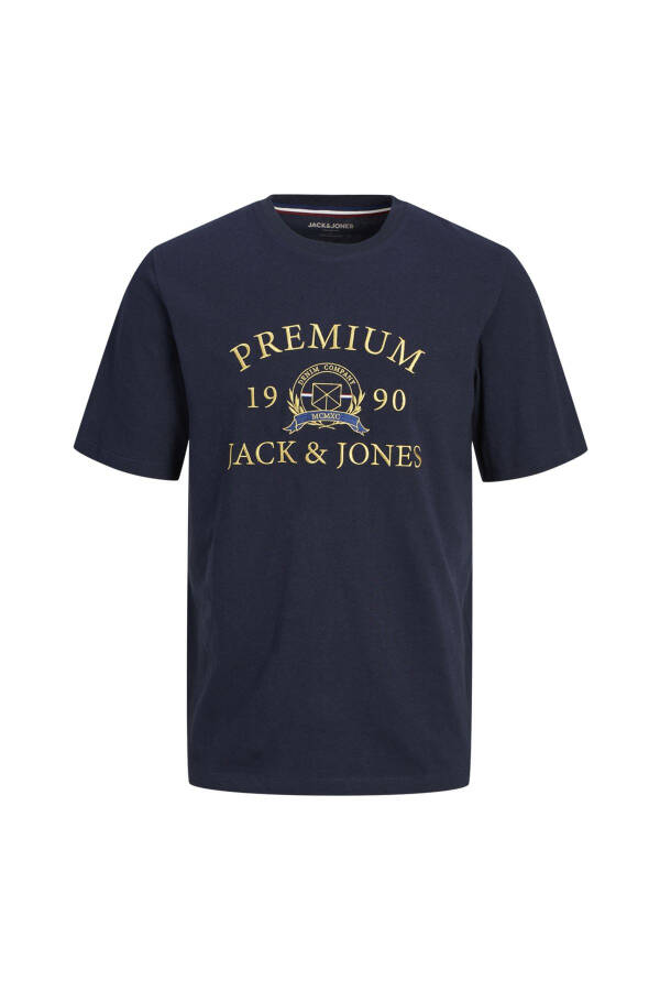 Printed Navy Blue Men's T-Shirt - 1