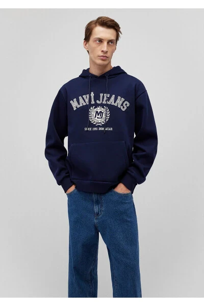 Printed Navy Sweatshirt 0s10201-84371 - MAVI (1)