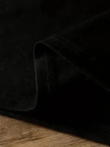 Printed Oversize Crew Neck T-shirt - Black - 3