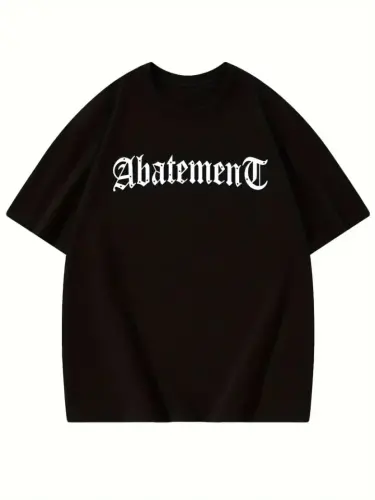 Printed Oversize Crew Neck T-shirt - Black - BÜYÜKBEDENIZ (1)