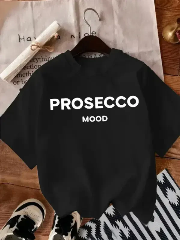 Printed Oversize Crew Neck T-shirt - Black - BÜYÜKBEDENIZ