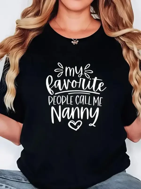 Printed Oversize Crew Neck T-shirt - Black - 1