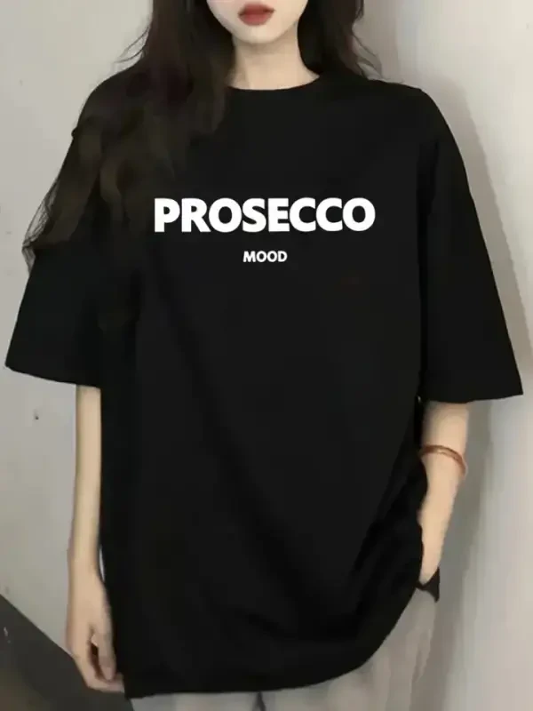 Printed Oversize Crew Neck T-shirt - Black - BÜYÜKBEDENIZ