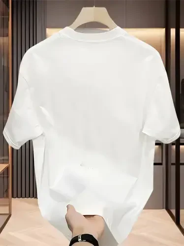 Printed Oversize Crew Neck T-shirt - White - BÜYÜKBEDENIZ (1)