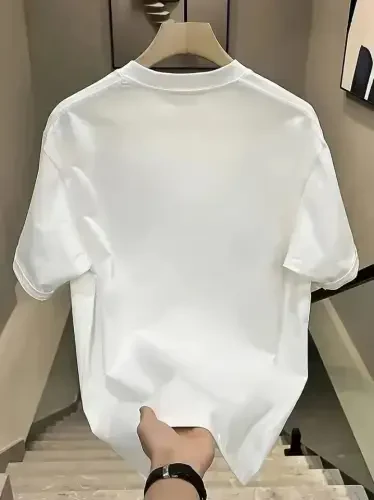 Printed Oversize Crew Neck T-shirt - White - BÜYÜKBEDENIZ (1)