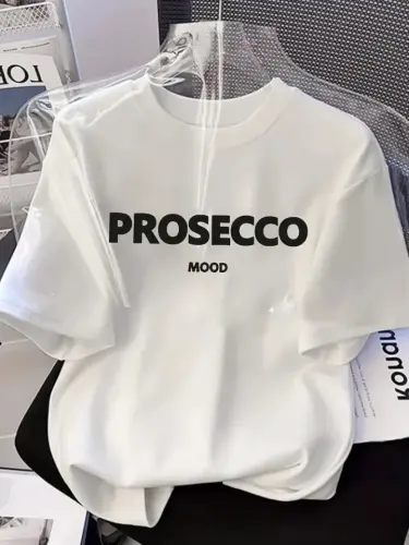 Printed Oversize Crew Neck T-shirt - White - 1