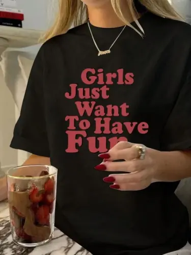 Printed Oversize T-shirt - Black - 1